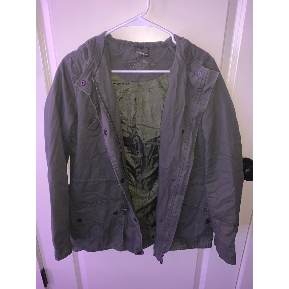green cargo jacket